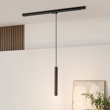 Arcchio - railverlichting - 1licht - Aluminium, polycarbonaat - H: 40 cm - E27 - zwart