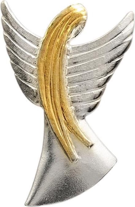 AuBor ®. Broche. Zilver. Beschermengel. Broche.