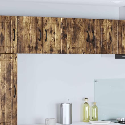 vidaXL Wandkast LUCCA 2 pcs Gerookt eiken 60 x 31 x 40 cm Bewerkt hout