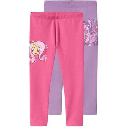 Lidl Set van 2 kinder thermoleggings (Lila/donkerroze, 98/104)