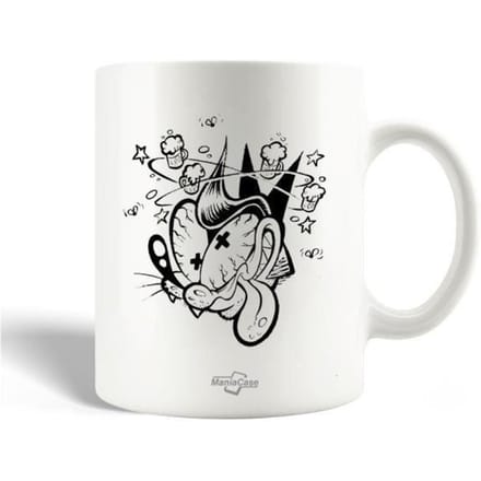 Mug en Céramique - MANIACASE - Shawn Dickinson - 30cl - Compatible Lave-Vaisselle - Blanc