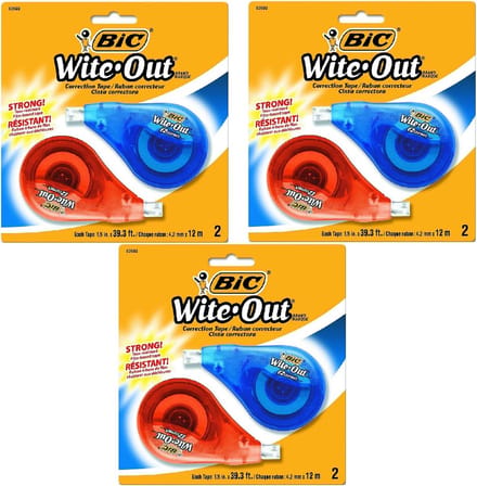 Correctietape 6 stuks voor een vlekkeloze correctie