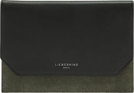 LIEBESKIND BERLIN Koppeling Lora Suede Pouch Cypress Green Zwart Donkergroen