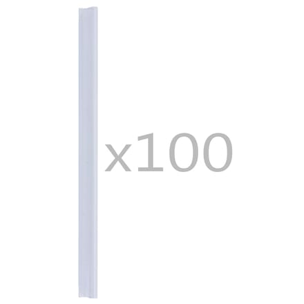 vidaXL - 100 - st - Schuttingstrookklemmen - PVC - transparant