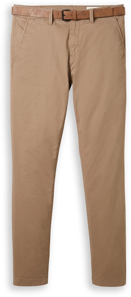 Tom Tailor Denim - Slim-fit chino met riem - Maat 32/36 - Honey Camel beige