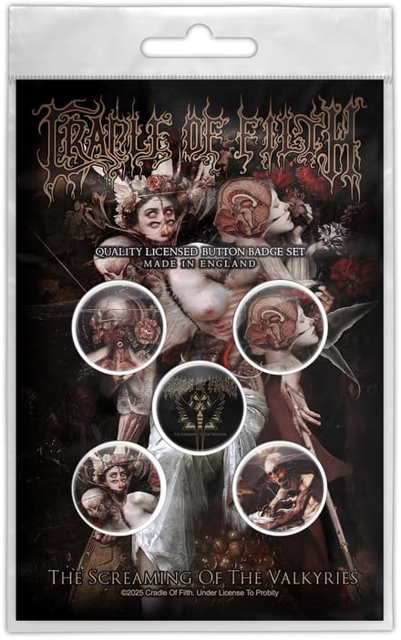 Cradle Of Filth The Screaming Of The Valkyries Unisex Badge - meerkleurig - Standard