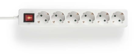 Nedis Stekkerdoos – 6-voudig – 5 meter kabel – Wit