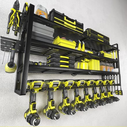 Zware Metalen Tool Plank voor Garage - Gereedschap Organizer met Schroevendraaierhouder