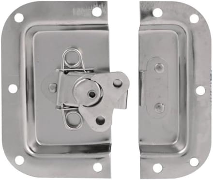 Flight Case Lock - Slot Sluiting - Apparatuur Beveiligen - Metaal Constructie - 105 x 102 mm - Wit