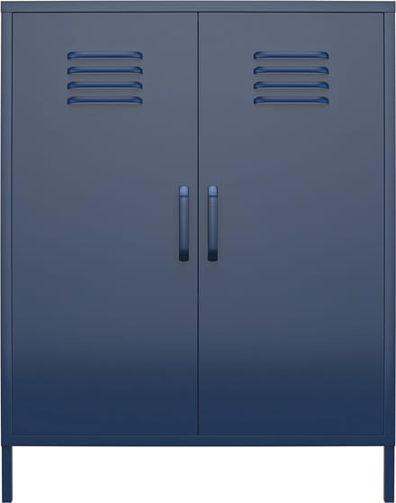 Bradford-Kast - 2-deurs - Marineblauw Metaal