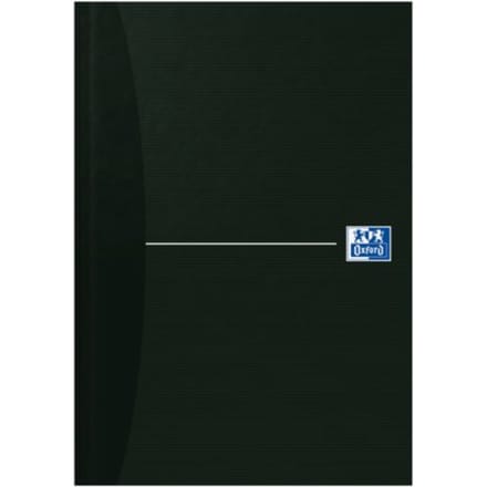 Oxford OFFICE Essentials gebonden boek 192 bladzijden gelijnd formaat A5 smart black