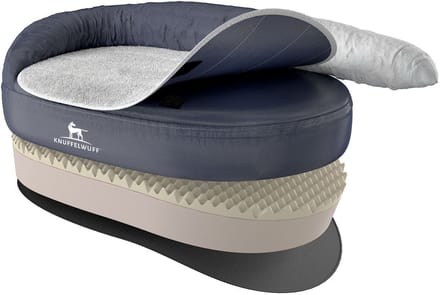 Knuffelwuff orthopedisch hondenbed Jessy M-L 100 x 65cm grijs