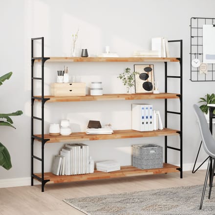 vidaXL - Wandschappen - 2 - st - zwevend - olieafwerking - 160x30x4 - cm - acaciahout