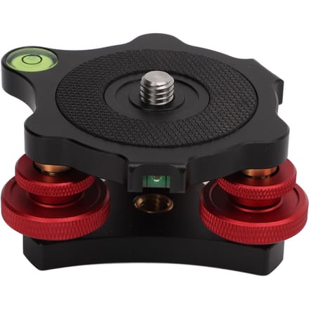 LP?64 Camera Statief Balhoofd Nivellerende Basis Aluminium Drievoudige Wiel Nivelleerder Waterpas black