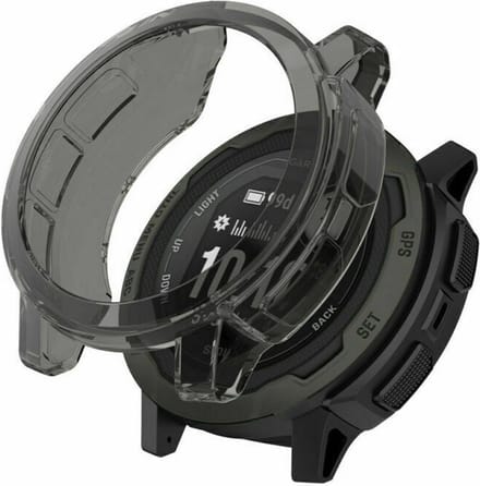 Strap-it TPU case - bescherm hoesje geschikt voor Garmin Instinct 2 (transparant-zwart)