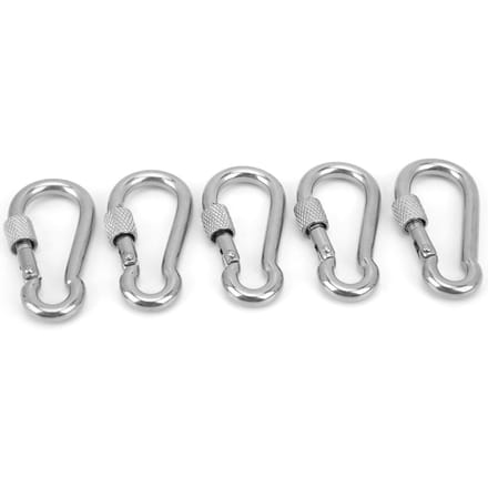50MM Karabiner Haken Boten Zware Roestvrijstalen Clips Veerhaken Gespen white