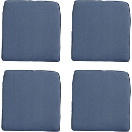 Madison - Zitkussen Wicker Panama safier blue - Ca. 48x48 cm - Set van 4