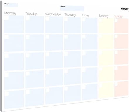 Maandplanner Organizer - Papieren Kalender - Maand Plannen - Perpetual Undated - A4 Formaat - Wit