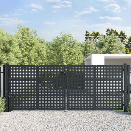 vidaXL Tuinpoort Antraciet 400x150 cm Staal