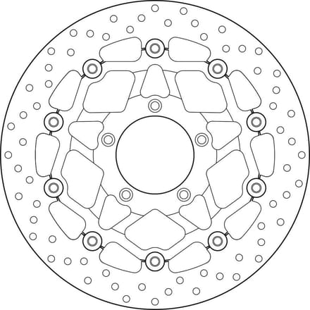 Brembo 78b40889 Drijvende Voorste Remschijf Zilver