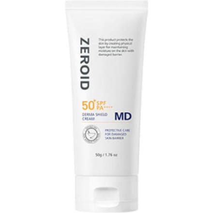 ZEROID Derma Shield Crème MD SPF50+ PA++++ 50g – Crème de protection UV de qualité médicale white