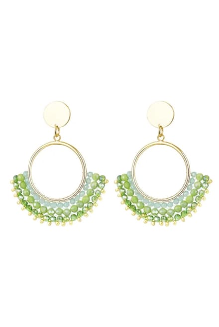 Oorbellen - Oorhangers - Waaier - Groen