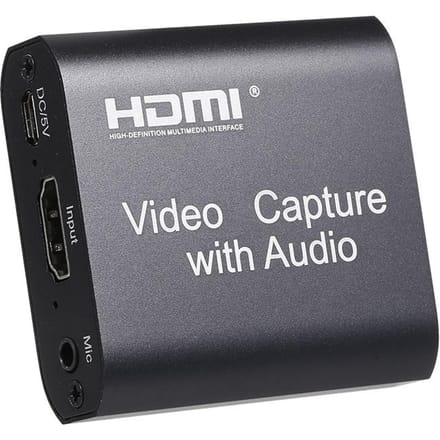 Video Capture Card met Audio naar USB2.0 Capture Card 4K Input 1080P Output Ondersteuning Live zwart