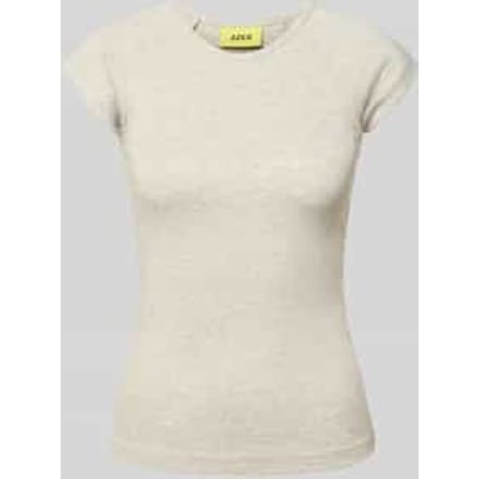 Slim fit T-shirt met ronde hals model 'Star'