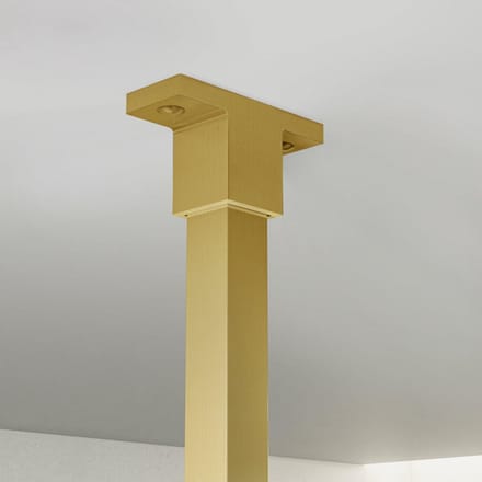 FugaFlow Eccelente Vetro Stabilisatiestang - plafond - tbv inloopdouche badkamer 125cm - geborsteld messing