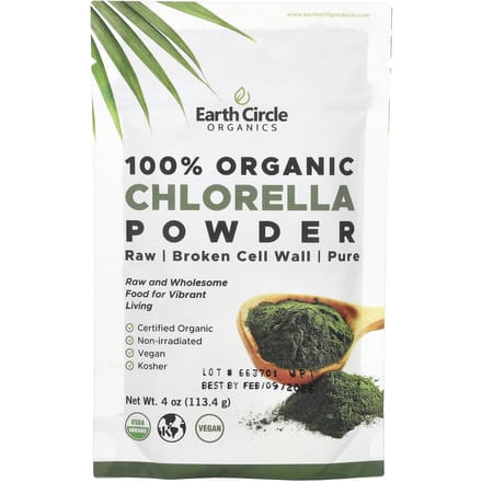 Poudre de chlorelle biologique Earth Circle Organics, 113 g (113,4 g)