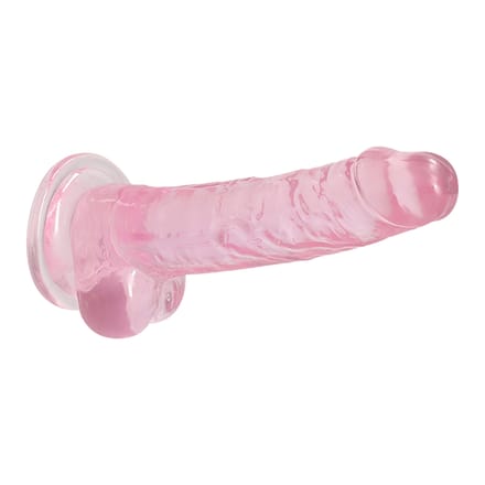 7" / 18 cm Realistic Dildo With Balls - Pink
