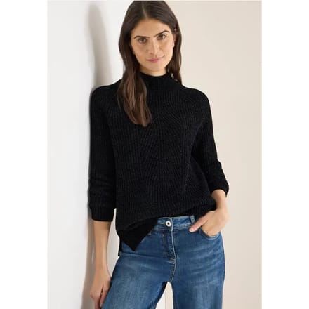 Trui van chenille met col