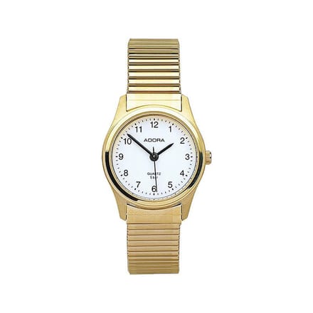 Mooi adora horloge met goudkleurige rekband.