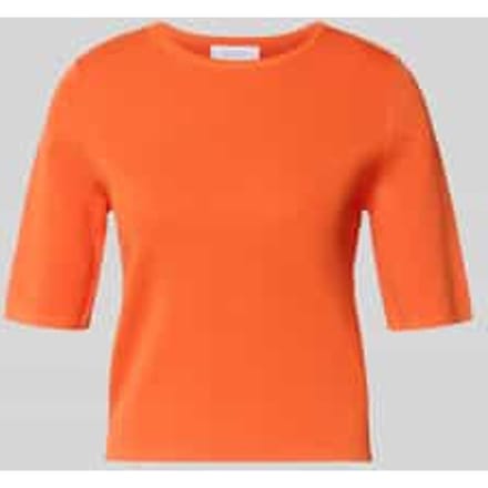 Gebreide pullover van viscosemix met 1/2-mouwen