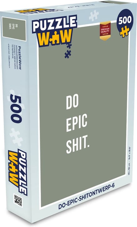 Puzzel Quotes - Do epic shit - Groen - Legpuzzel - Puzzel 500 stukjes