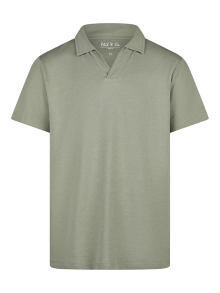 Phil & Co Heren Korte Pyjama Set Shortama Badstof Groen/Blauw - Maat M