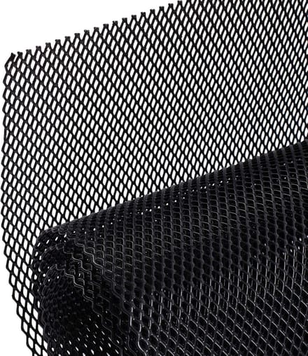 Universeel zwarte aluminium auto grille 120x40cm diamant patroon