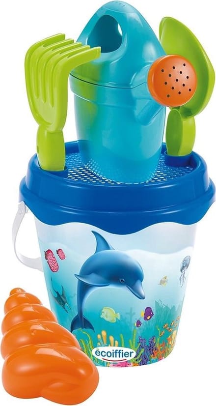 Ecoiffier - Bucket Set Dolphin with Accessories 6pcs.