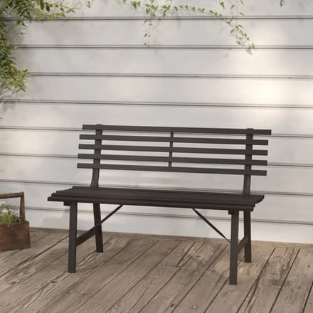 vidaXL - Tuinbank - 110 - cm - staal - zwart