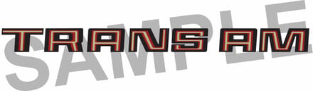 Spatbord stickers Pontiac Transam 1978-1981 replika rood