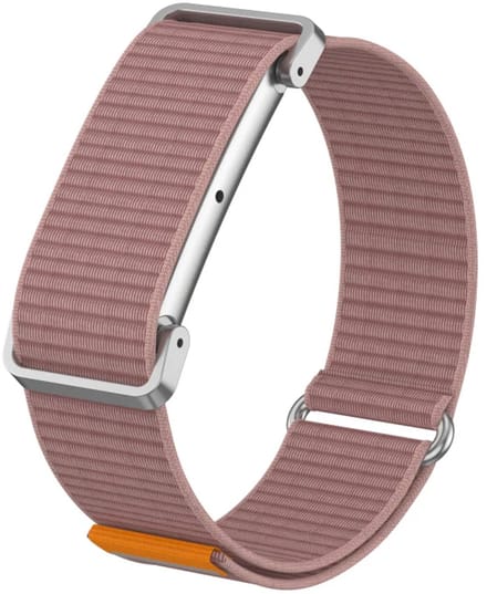 Strap-it Nylon Bandje met Frame geschikt voor Fitbit Air - Licht pruimpaars