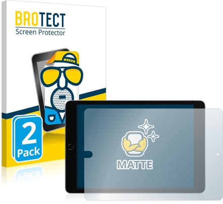 BROTECT - Screenprotector voor Apple iPad 10.2" 2021 (Landschapsmodus, 9. Gen.) - Folie Beschermfolie matte 2 Stuks