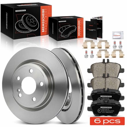 Frankberg 2x Remmen + 4x Remblokken Achteras voor Mercedes-Benz