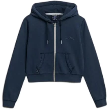Superdry - Essential Logo Cropped Zip Hoodie - Dames - Hoodies