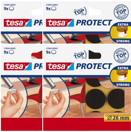 Tesa - Filten Beschermers - 26mm - Bruin - 4 Pakketten