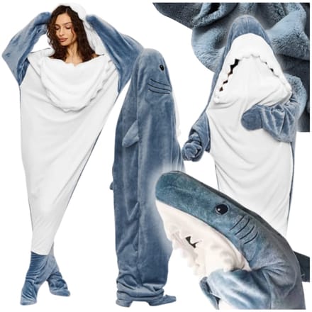 Conseé - Verkleedkleding - Haai slaapzak - Groot - Polyester