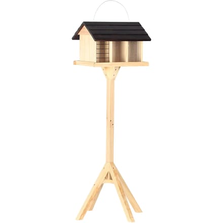 Duvo+ Tuinvogels Voederhuis Op Voet Rimini - 37x28x106cm - Houtkleurig