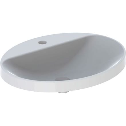 Geberit VariForm built-in washbasin 60 x 45 cm, oval, with tap hole bench 500.727.01.2