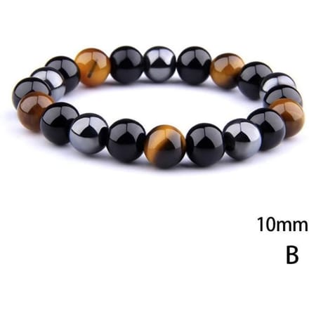 Armband - Hematiet - Zwart - 10mm - Natuursteen - Elastisch zwart