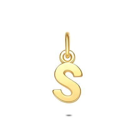 Twice As Nice Hanger in 18kt verguld zilver, letter S